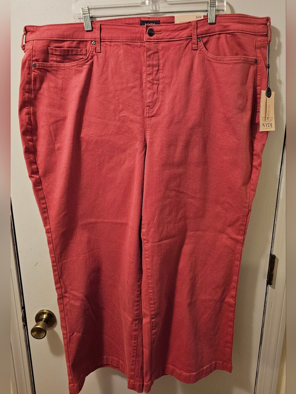 NYDJโ Jeans Women's Size 24W Teresa Wide Leg Ankle Stretch Rose NWT
